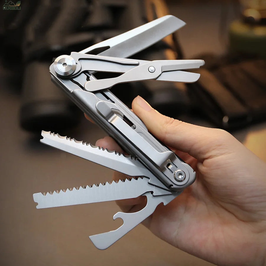 9-in-1 Multitool Pocket Mini EDC Tooll Pocket Knife - Foldable for Lightweight Portable Tool for Camping and Household Use