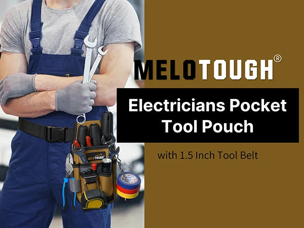 Pocket Tool Pouch Tool Belt Pouches with Belt Clip Utility Mini Tool Organizer Pouch for Electrician,Carpenter,Construction