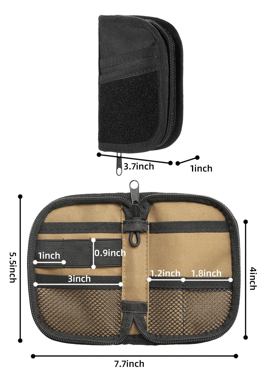 Kosibate EDC Pouch Small Pocket Tool Pouch Organizer for Men Tool Pocket Storage EDC Gears