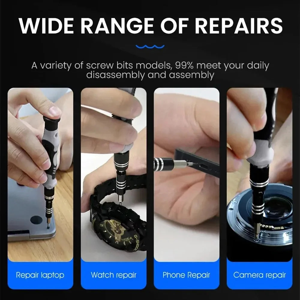 115-in-1 Precision Screwdriver Kit, Includes Magnetic Tips, Ideal for Electronics and Laptop Repairs, Professional Nut Driver