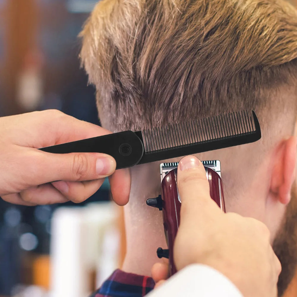 Multifuncional Portable Folding Pocket Combs Wide Tooth Oil Head Comb Beard Combing Barber Hair Clipper Comb Hair Styling Tools