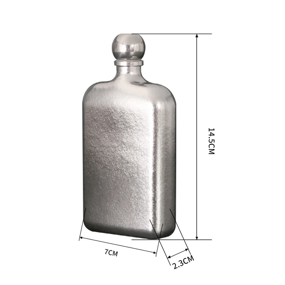 Titanium Alloy Portable Outdoor Wine Flask Whiskey Flask Titanium Flask 230ml Men Screw Cap Seal Drink Bottle