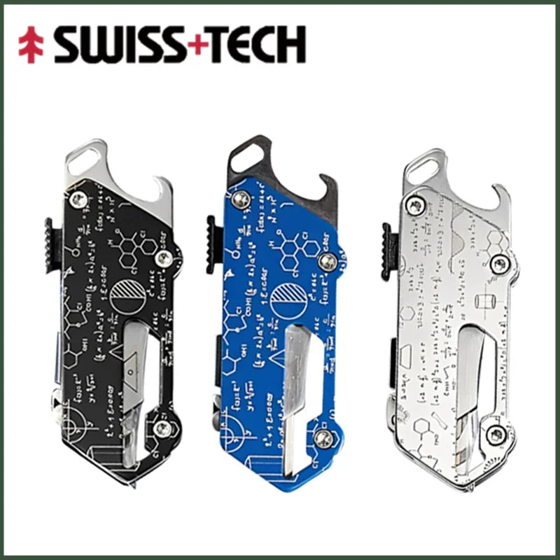 Swiss Tech Pocket Utility Knife Multitool Knives 2 In 1 Unpacking Knife Cutter Box Opener Paper Cutting Combination Tool