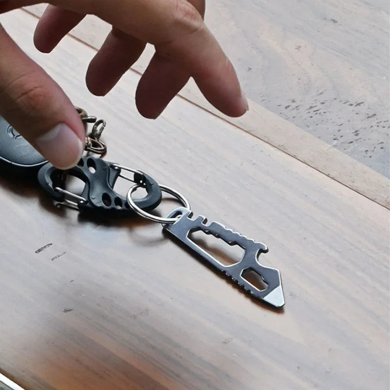 Portable Outdoor NEW MINI Multifunctional Adjustable Pry Bar Handrail Steel EDC Tainless Bottle Opener and Knife Hex Hand Tools