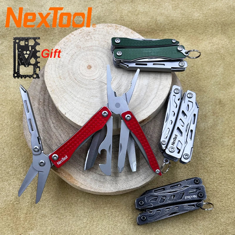 NexTool Mini Flagship Multitool 10 in 1 Mini EDC Keychain Multi Tool Folding Pliers Pocket Knife Scissors Outdoor Tools