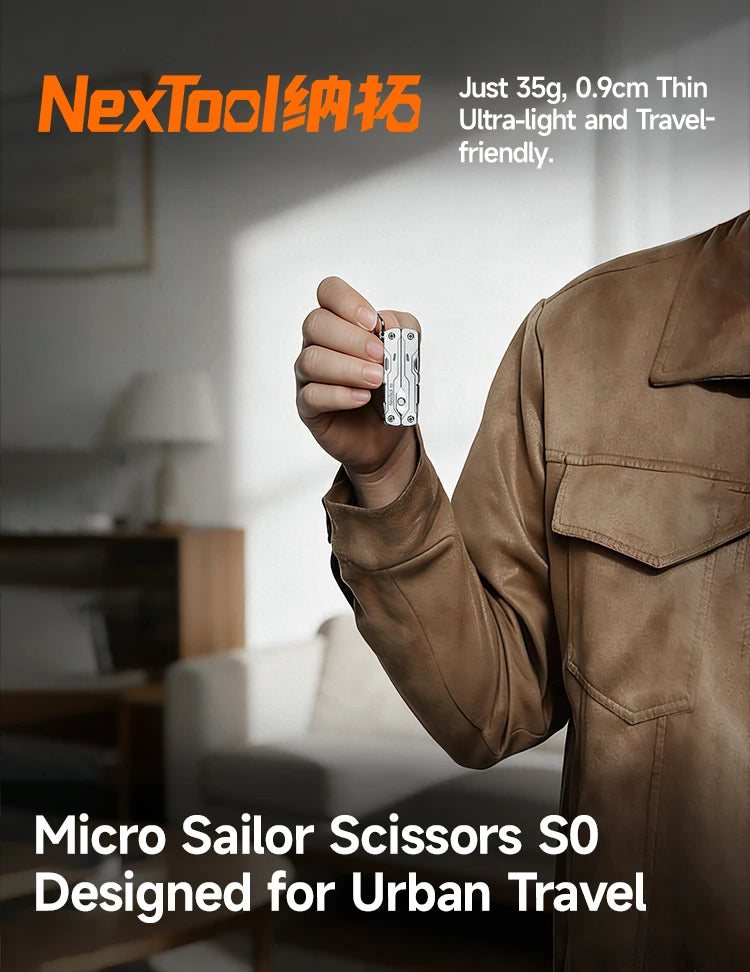 NexTool 8 In 1 Micro Multitools S0 Mini Sailor Scissors Mini Pocket Multitool EDC Folding Hand Tools Camping Survival Multitool
