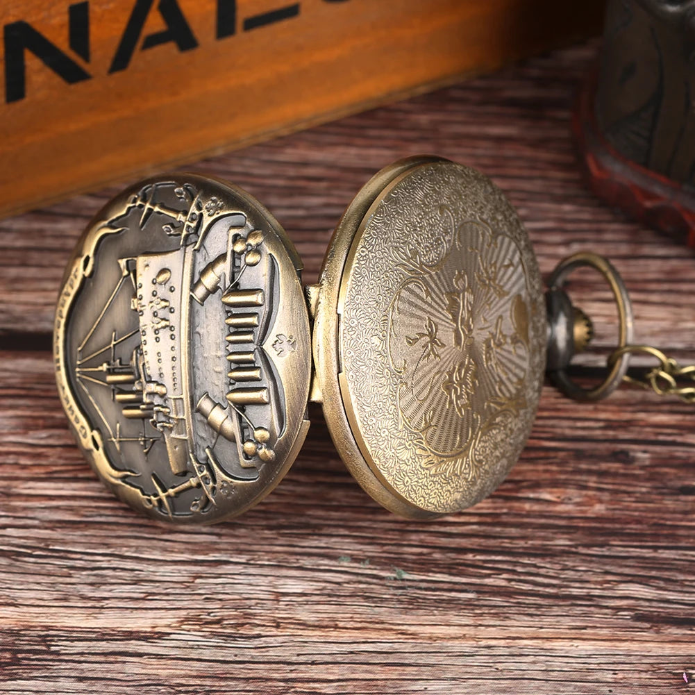Classic quartz pocket watch Men's Necklace Corsair Design Pocket watch Teen pocket watch for boys