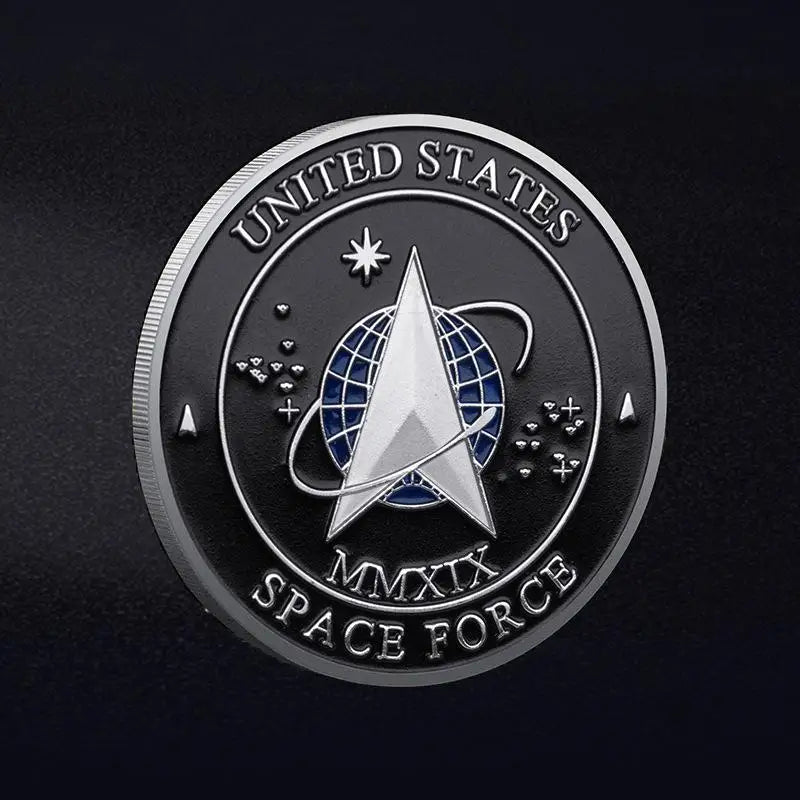 United States Space Force Challenge Coin And Heros Valor Prayer For Courage Coin Souvenirs Coins Golden Plated Decorations