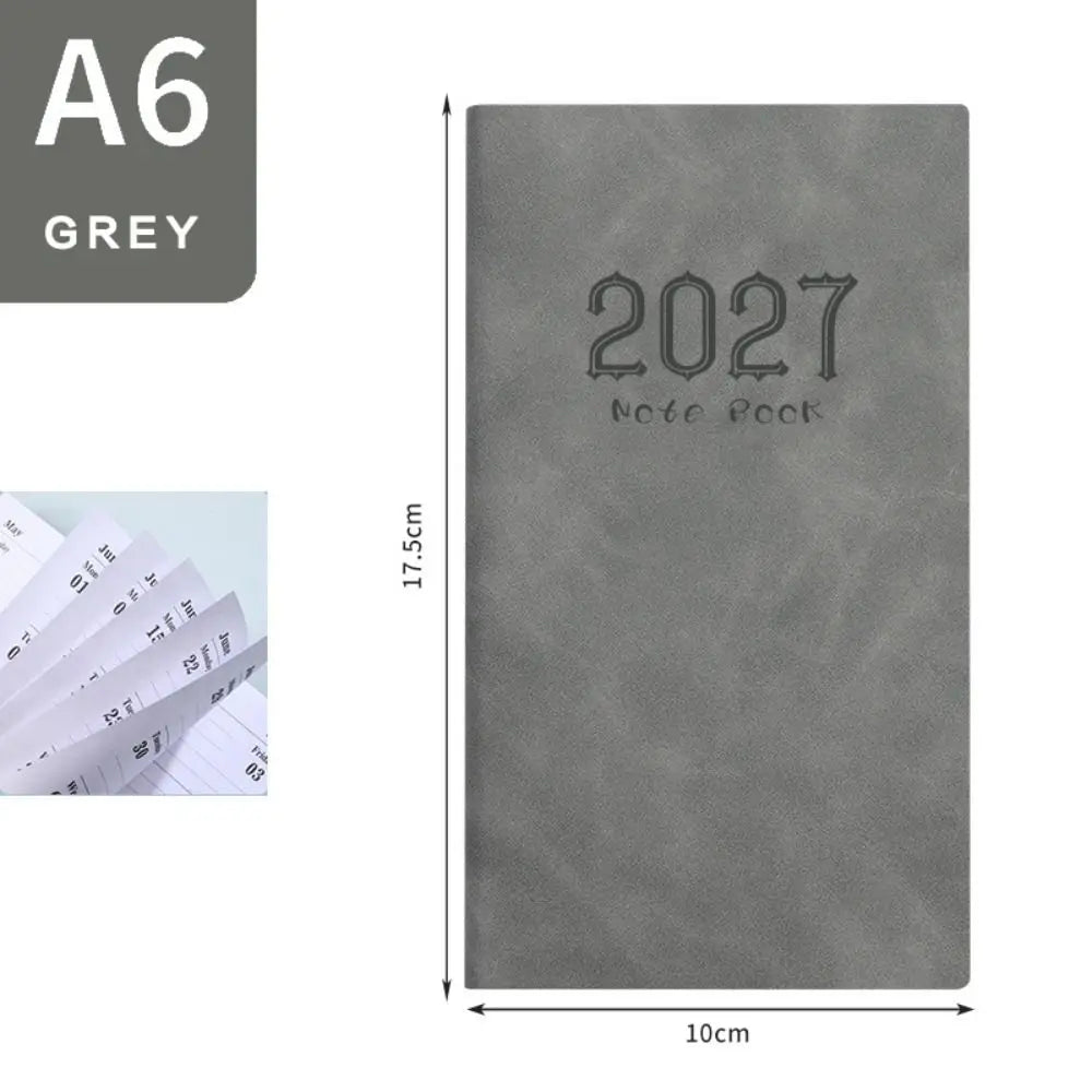 Pocket Design 2027 A6 Planner Notebook Portable Lightweight Smooth Writing Surface Daily Weekly Journal Premium Thick Paper