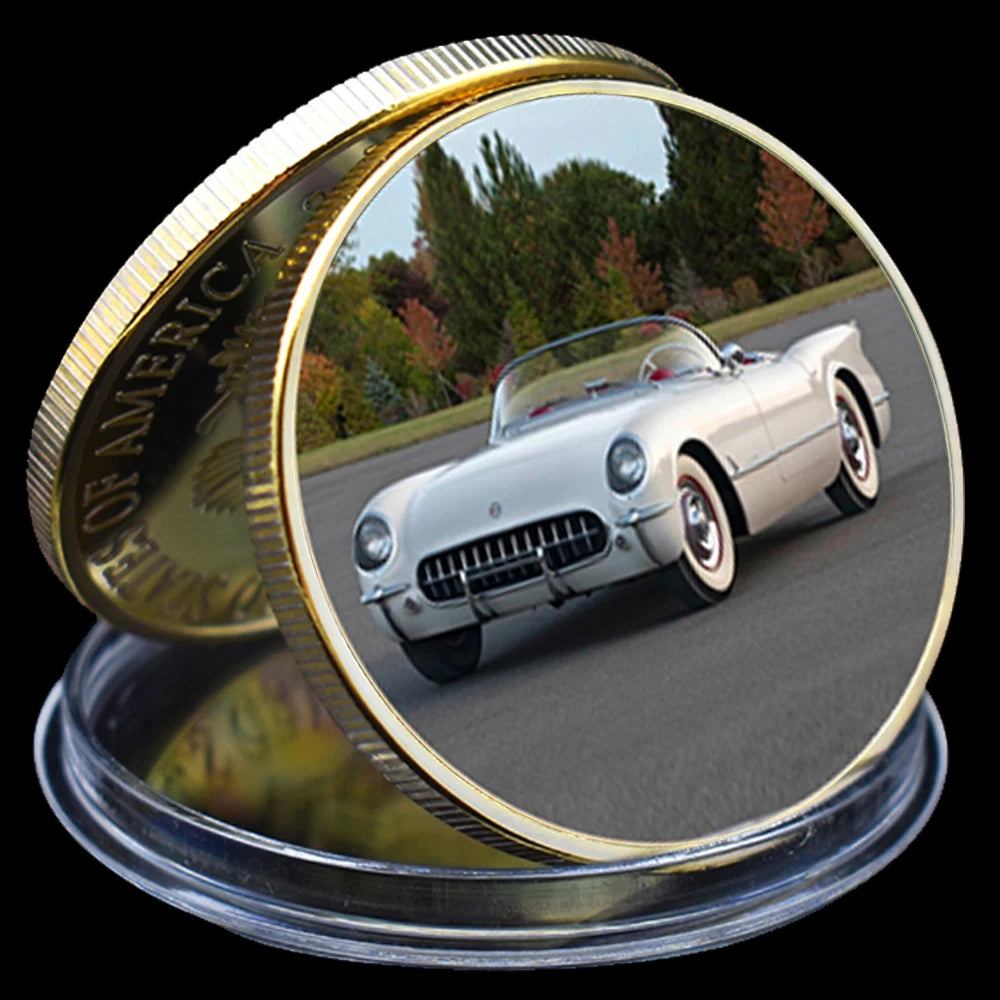 Classic Cars Gold/silver Challenge Coins Vintage Luxury Car Challenge Medals Rider's Best Collection Men's Holiday Gifts