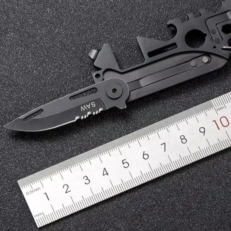 Multifunctional Outdoor Tool Combination Card Folding Molle Scissor Army Knife Mini Bicycle Repair EDC Camping Gear Equipment