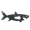 Multi-function 15 in 1 Shark Shaped Outdoor Bottle Opener Wallet Tool Card Stainless Pocket Screwdriver Survival Tool Keychain