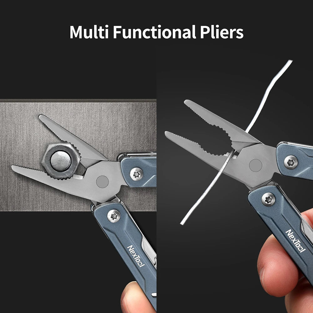 NexTool 11-In-1 Mini Sailor Pliers Multi Tool Pocket Knife Folding Tools Outdoor Wire Cutters EDC Card Pin Screwdriver Scissors