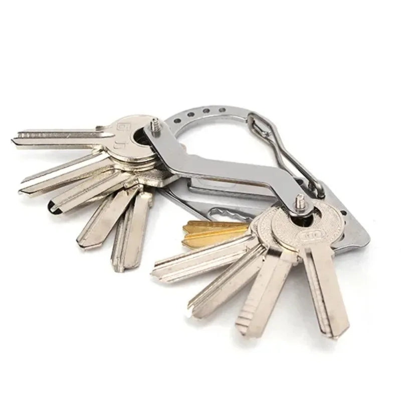 Multi Function EDC Carabiner Key Holder Portable Pocket Multi Tool Hook For Outdoor Daily Carry Emergency Repair Accessory Gift