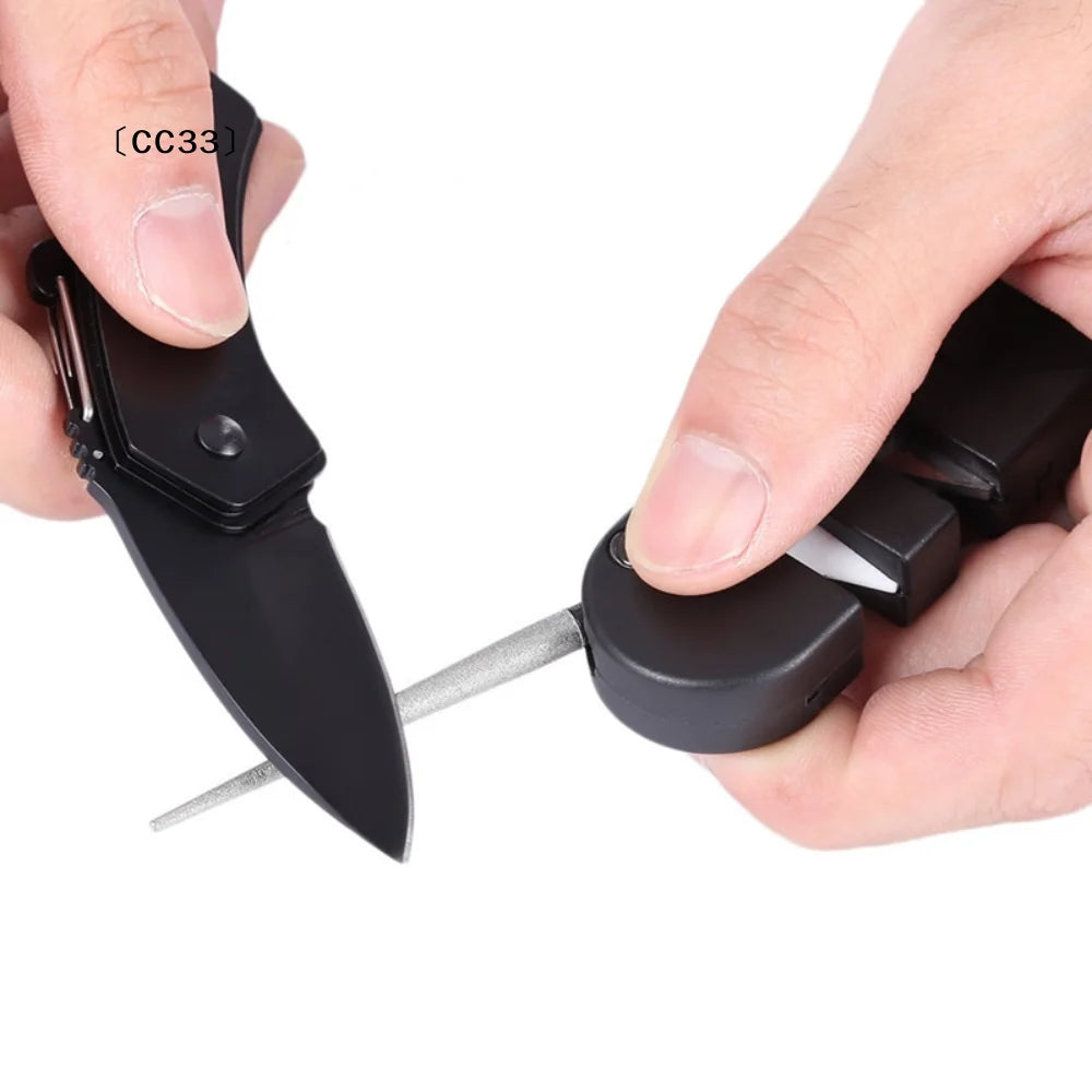 Sharpener Tool Camp Gear Make Sharp Ceramic Sharpen Fish Hook Pocket Carbide Knife Whetstone  Portable Tools〔CC33〕