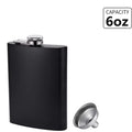 Camping Hip Flask 6 7 8oz Stainless Steel Black Hip Flask Set Leakproof Hip Flask with Funnel Alcohol Drinking Flask JT470