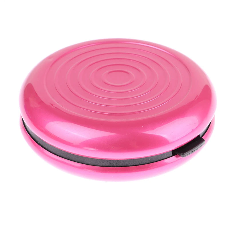 Round USD/Euro Coin Storage Box Coins Purse Aluminum Alloy Plastic Coins Dispenser Wallet Mini Money Bank