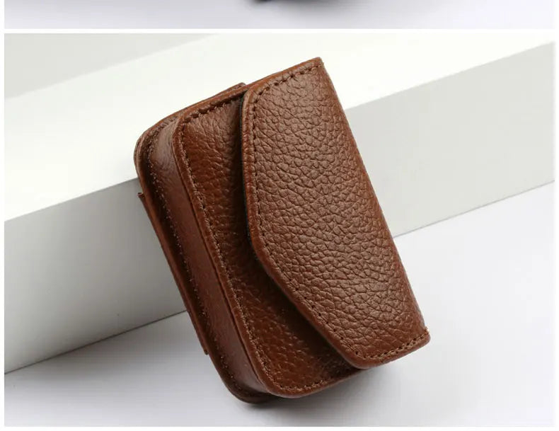 Classic Belt  Wearable PU Glasses Case Men Portable Leather Folding Glasses Storage Box Women