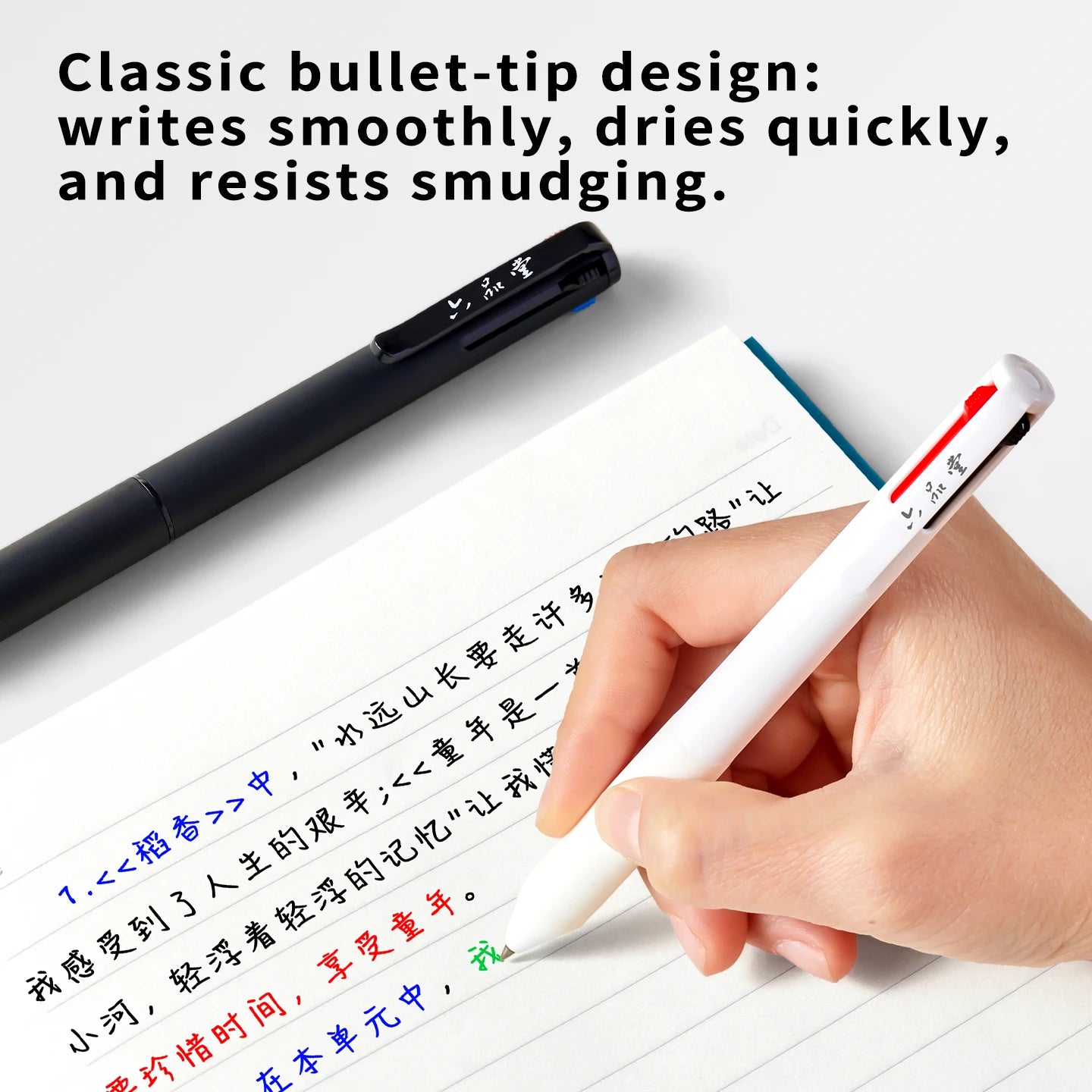 4-in-1 Multicolor Gel Pens, 0.5mm Fine Tip, 4 Colors Retractable Ballpoint Pen for School, Office & Journaling