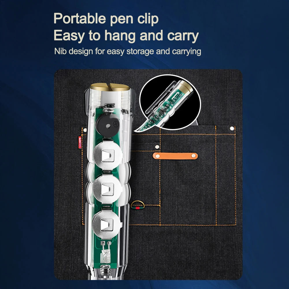 AC24-250V Intelligent Voltage Circuit Tester Pen Screwdriver Electric Test Detector Slotted Screwdriver Test Pen with Buzzer