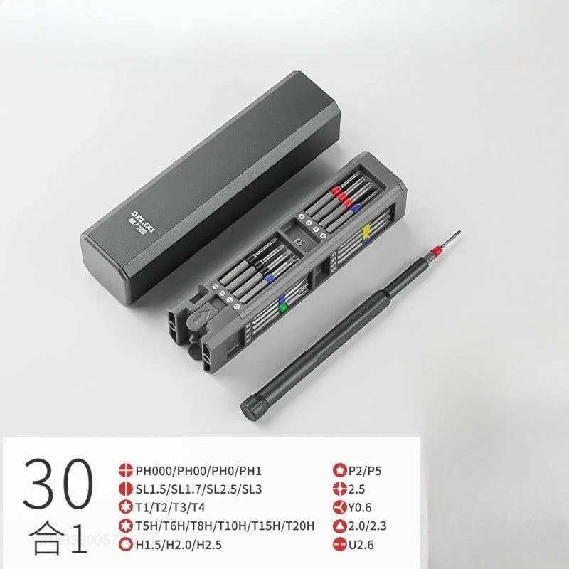 Screwdriver Kit 30 40 44 Precision Magnetic Bits Dismountable Screw Driver Set Case for Smart Home Computer Repair Tools