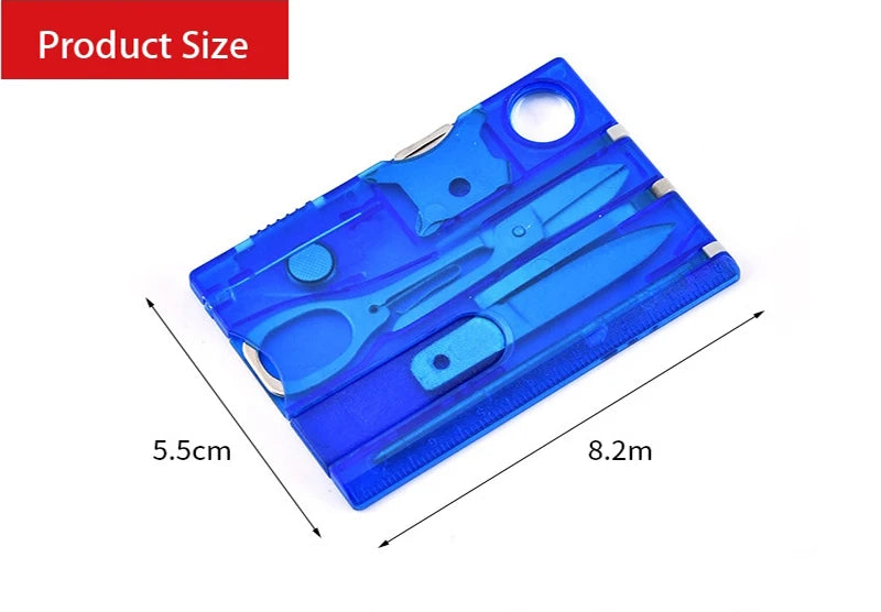 HOT 12 In 1 Pocket Credit Card Portable Multi Tools Outdoor Survival Camping Equipment 1 Box Portable Hiking Cards EDC Tool Gear