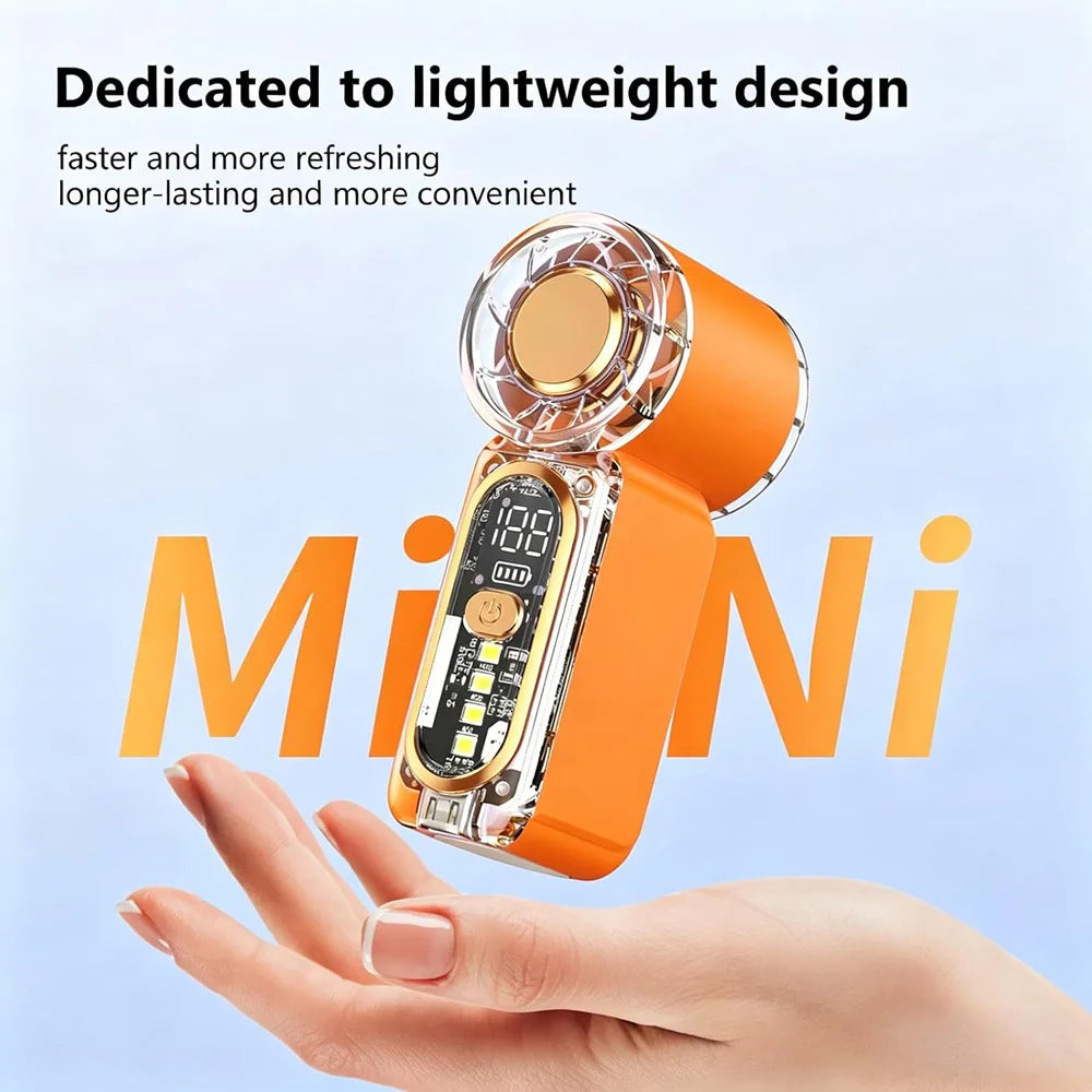 Mini Handheld Fan Type-c Rechangable Mini Personal Pocket Fans， Ultra-quiet Small Electric Fan for Travel/summer/concerts