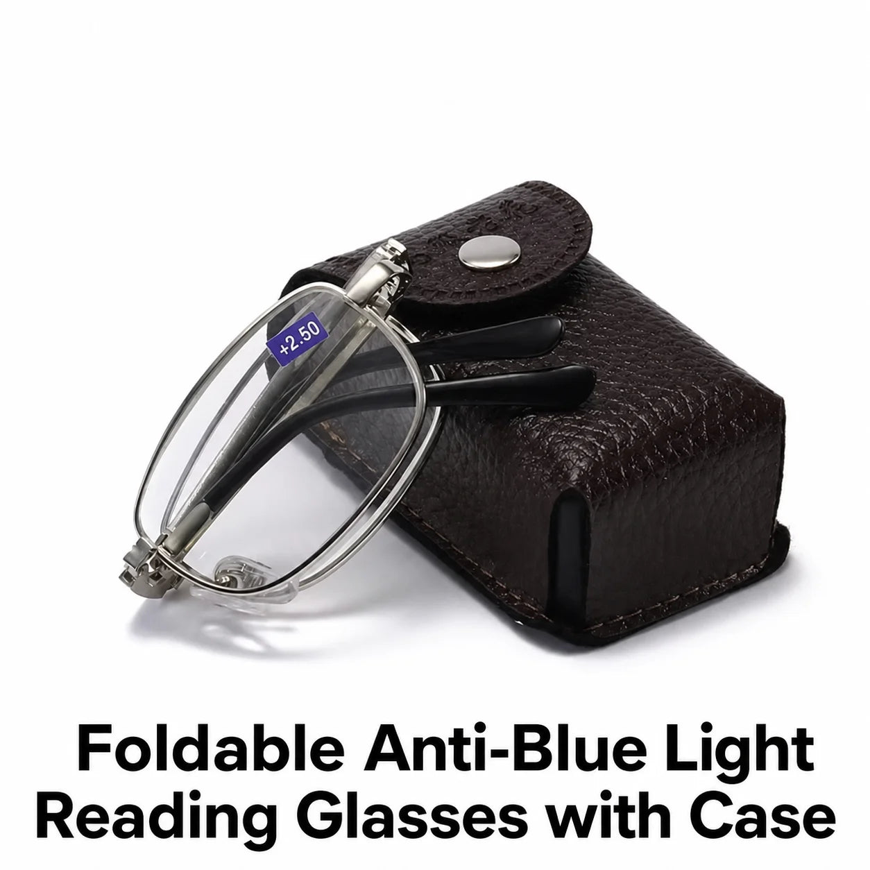 Anti-Blue Light Glasses Foldable Metal Frame Glasses Ultra Light Reading Glasses Hd For Outdoor Commuting Document Reading