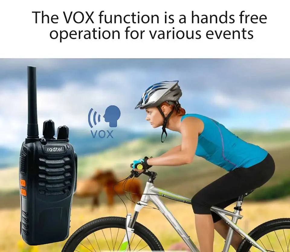 Radtel RT88 Rechargeable Walkie Talkie  Portable Two Way Radio Long Range for Audlt Business Travelling, hiking outdoor fishing