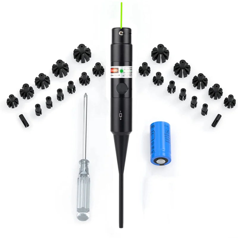 Green Red Laser Boresighter Kit for Rifle .22 .177 to.78 12GA Caliber Red Laser Pointer Collimator Universal Boresighter