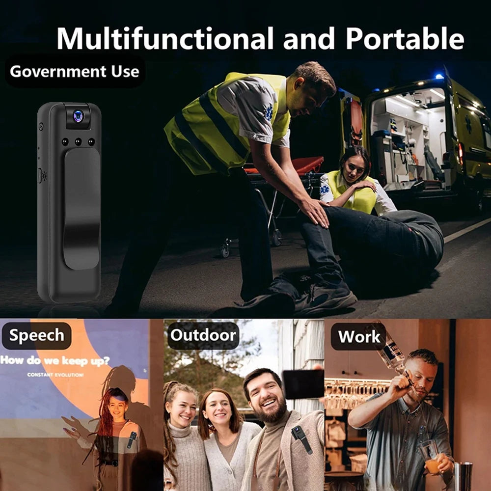 M8 HD 1080P Mini Camera Portable Small Digital Video Recorder Police Body Cam  Infrared Night Vision Camcorder Sports DV