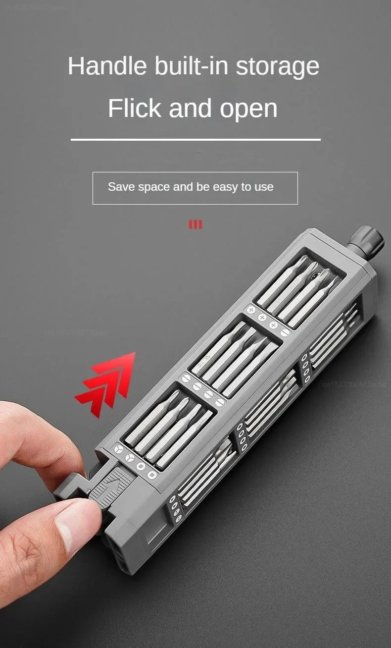 Screwdriver Kit 30 40 44 Precision Magnetic Bits Dismountable Screw Driver Set Case for Smart Home Computer Repair Tools