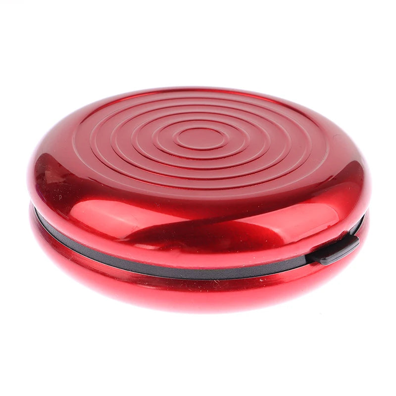 Round USD/Euro Coin Storage Box Coins Purse Aluminum Alloy Plastic Coins Dispenser Wallet Mini Money Bank
