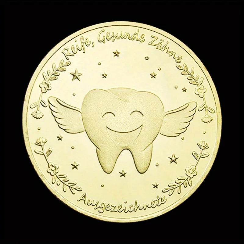 Cartoon Tooth Fairy Commemorative Coins Birthday and Christmas Gifts Home Kitchen Party Supplies Collection Coins
