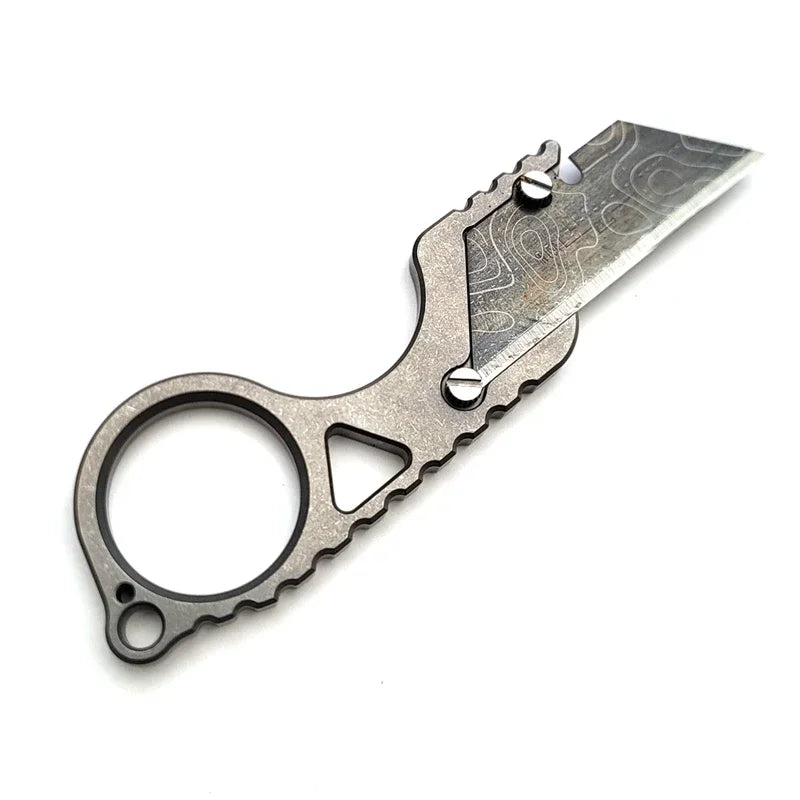EDC Titanium Alloy Pocket Paper Cutter Knife Unpacking Pocket Outdoor Tools Mini Utlity Knife Tools
