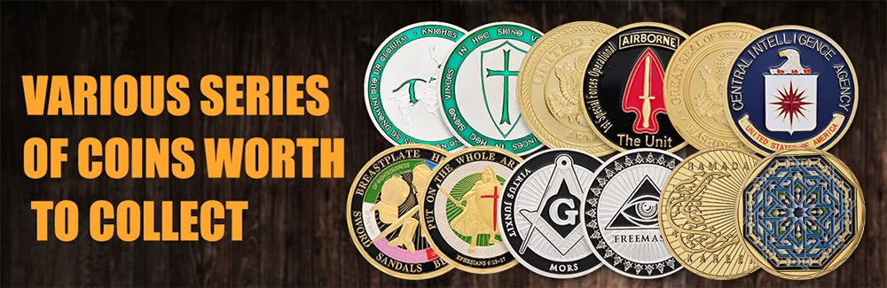 America Military US Central Intelligence Agency Coin Gold CIA Challenge Coin Collectibles With Hard Capsule
