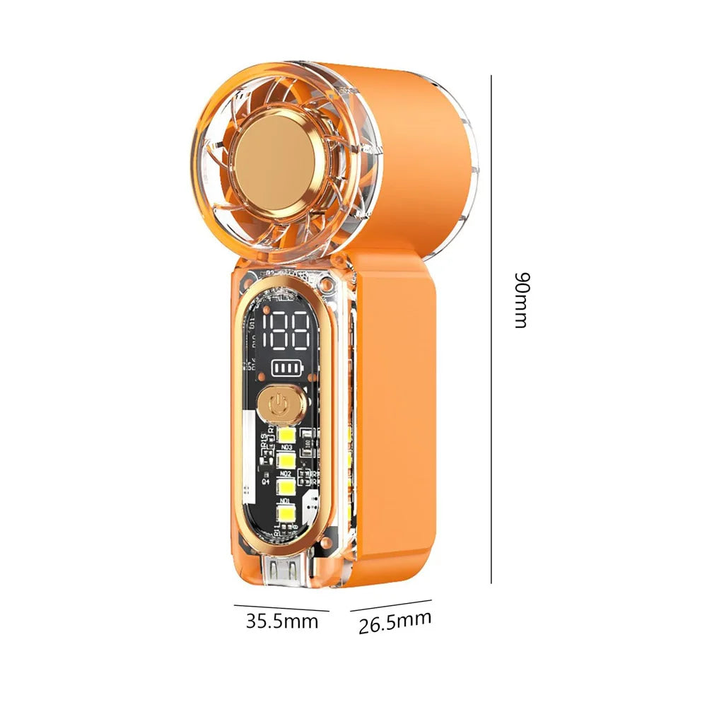 Mini Handheld Fan Type-c Rechangable Mini Personal Pocket Fans， Ultra-quiet Small Electric Fan for Travel/summer/concerts