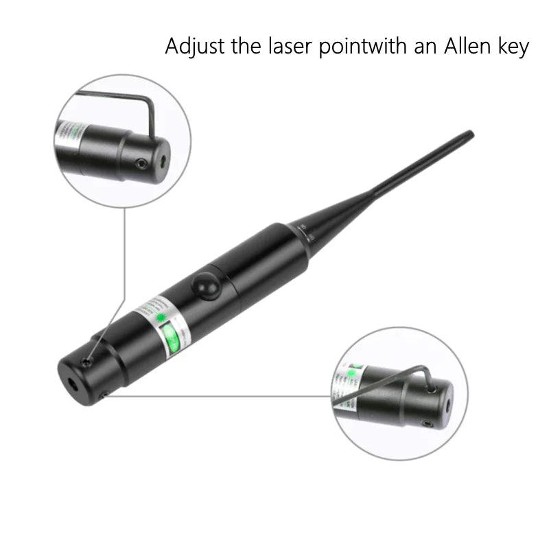 Green Red Laser Boresighter Kit for Rifle .22 .177 to.78 12GA Caliber Red Laser Pointer Collimator Universal Boresighter