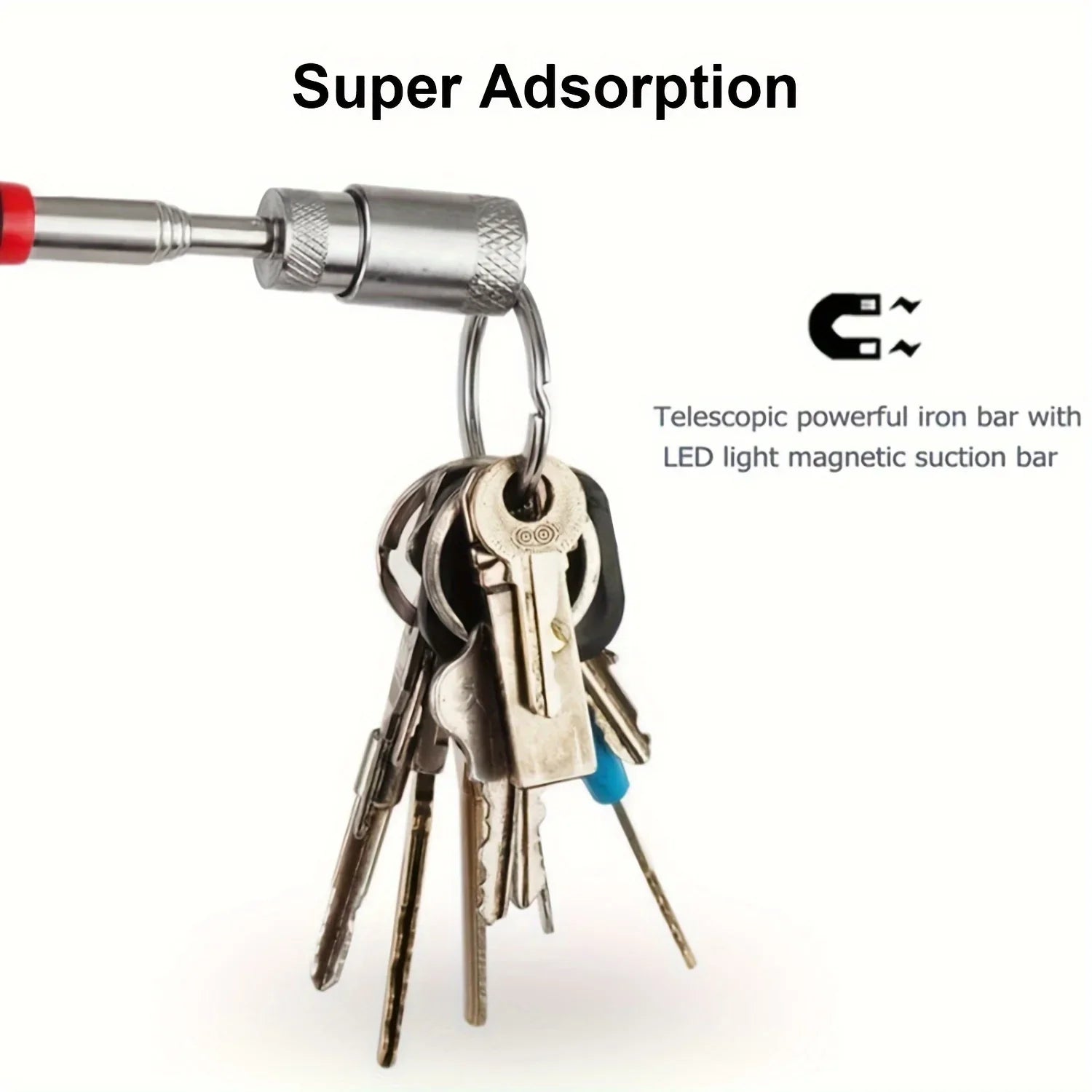 Telescopic Pickup Magnetic Iron Rod Household Automotive Repair And Inspection Tool Strong Magnetic Metal Screw Suction Rod