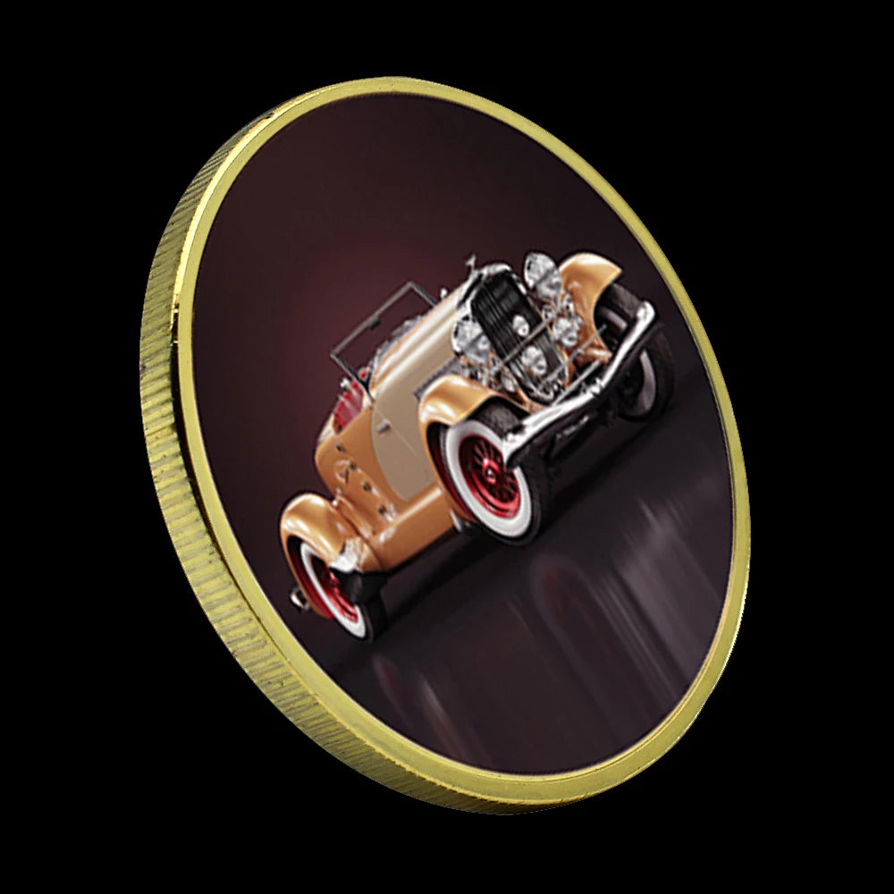 Classic Cars Gold/silver Challenge Coins Vintage Luxury Car Challenge Medals Rider's Best Collection Men's Holiday Gifts