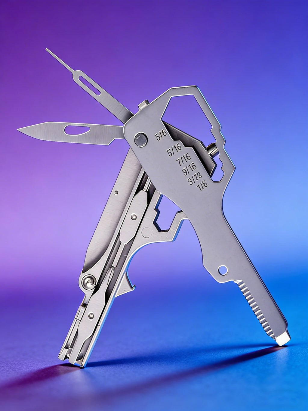 Multifunctional Keychain Tool Card - Stainless Steel Emergency Repair Kit for Drone, Outdoor & Home Use