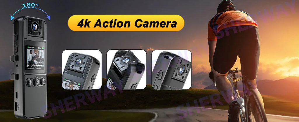 4K Mini Action Camera Outdoor Sport Portable Digital Video Recorder Worn Small Body Cam Night Vision DV Miniature Camcorder