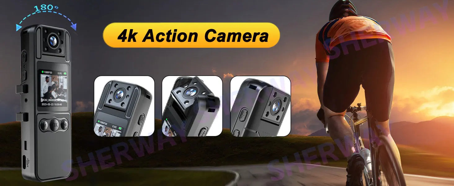 4K Mini Action Camera Outdoor Sport Portable Digital Video Recorder Worn Small Body Cam Night Vision DV Miniature Camcorder