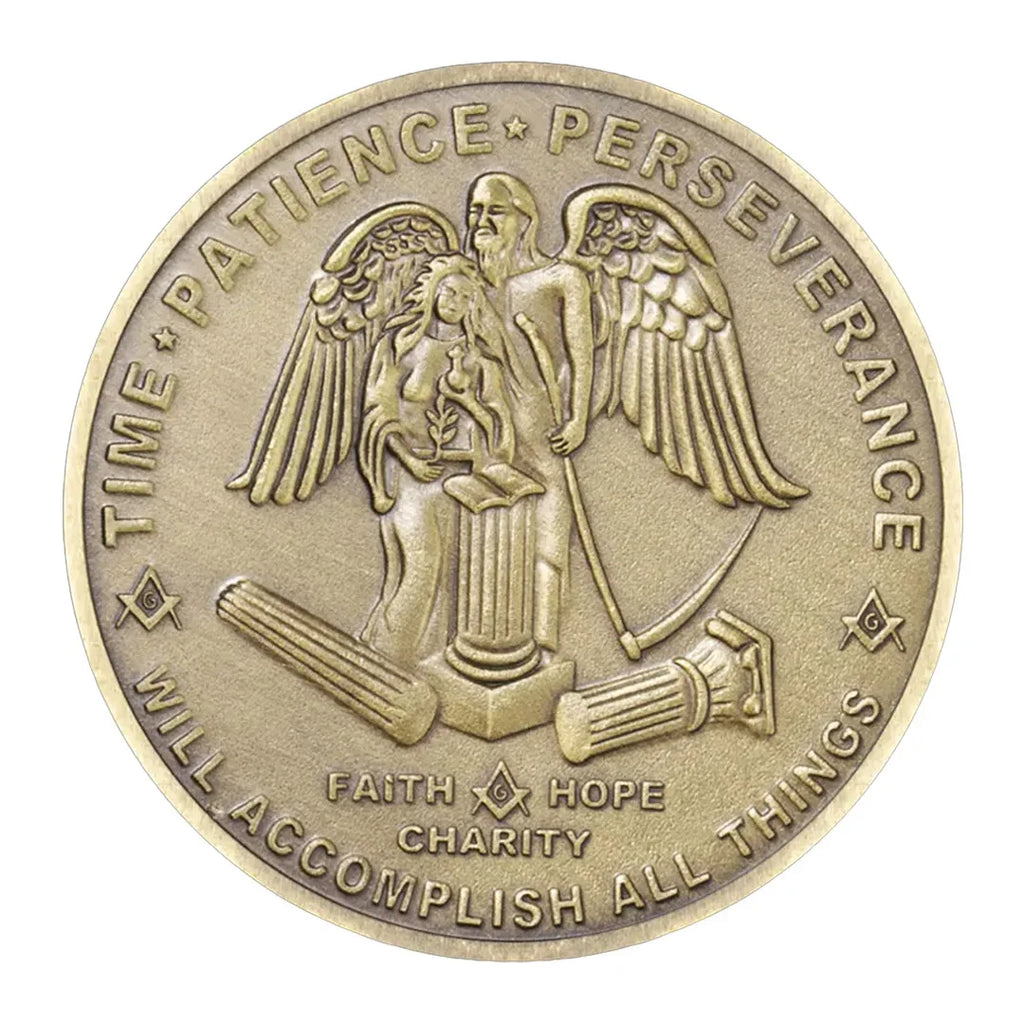 The Freemason Copper Plated Souvenirs Coin Masonic Free Mason Commemorative Coin Challenge Coins