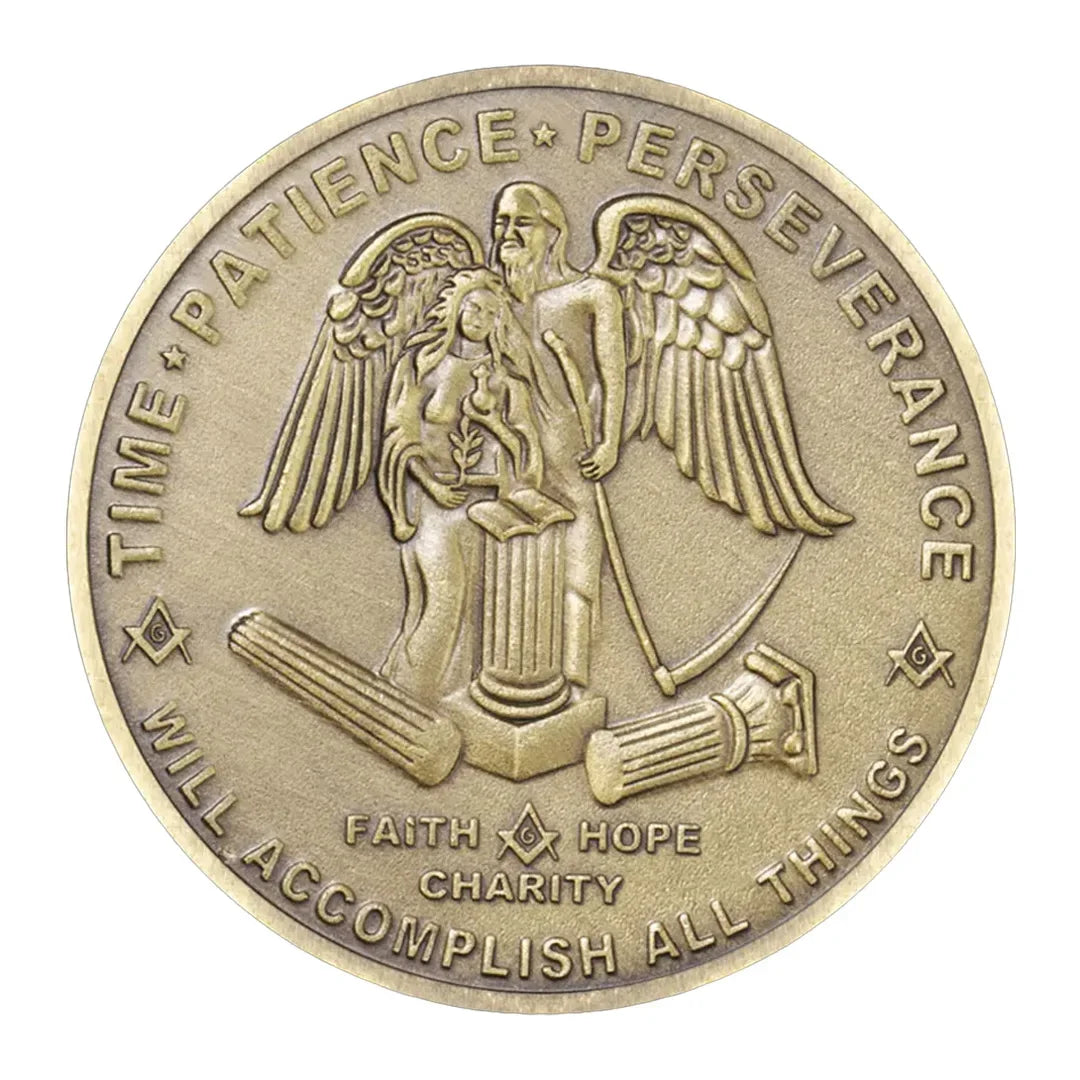 The Freemason Copper Plated Souvenirs Coin Masonic Free Mason Commemorative Coin Challenge Coins