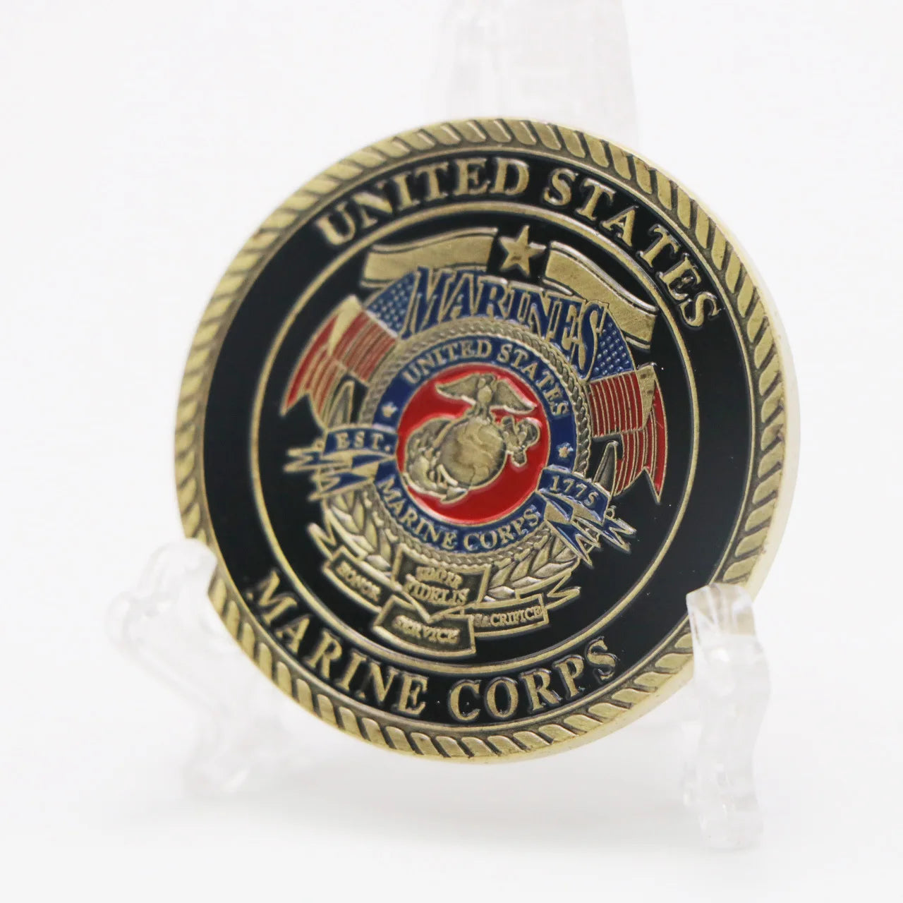 United States Marine Corps USMC Souvenir Semper Fidelis Military Coin Navy Coin Collection Copper Plated Commemorative Coin