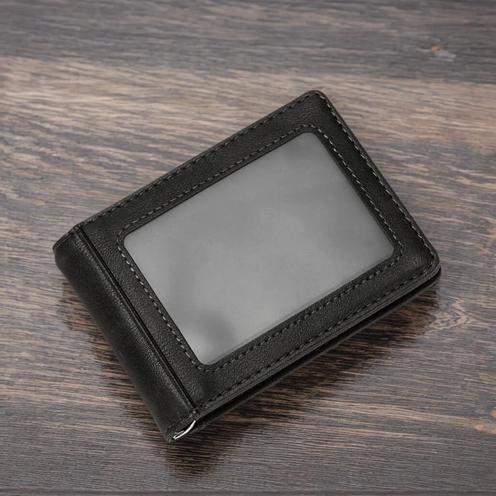 Multi Functional Men's Wallet RFID Card Bag Anti-theft Brush Multi Slot USD Money Clip Card Bag