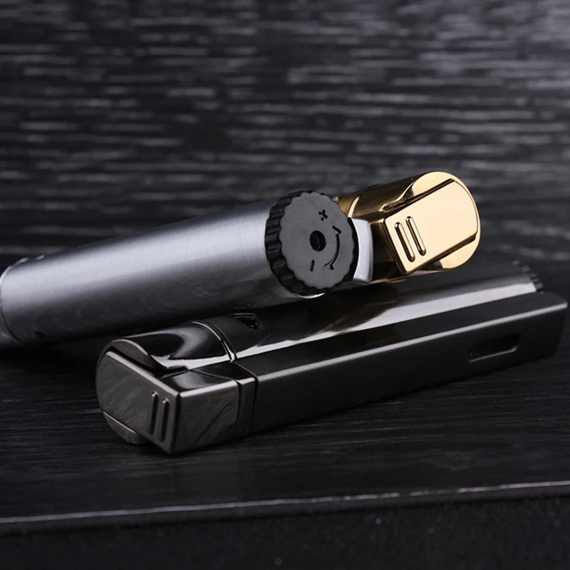 Metal Jet Welding Torch Lighters Butane Gas Turbo Windproof Lighters Cigar Cigarette Lighters Men's Gifts Outdoor Ignition Tools