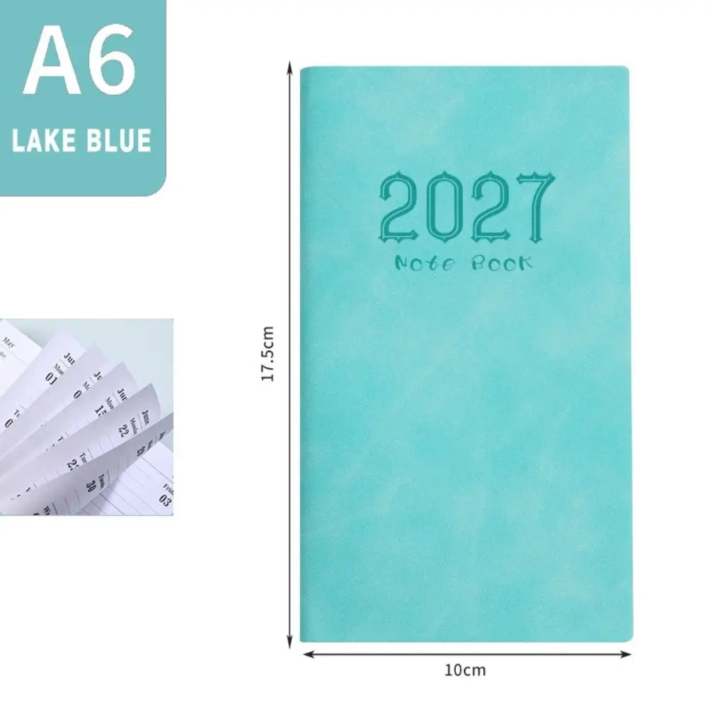 Pocket Design 2027 A6 Planner Notebook Portable Lightweight Smooth Writing Surface Daily Weekly Journal Premium Thick Paper