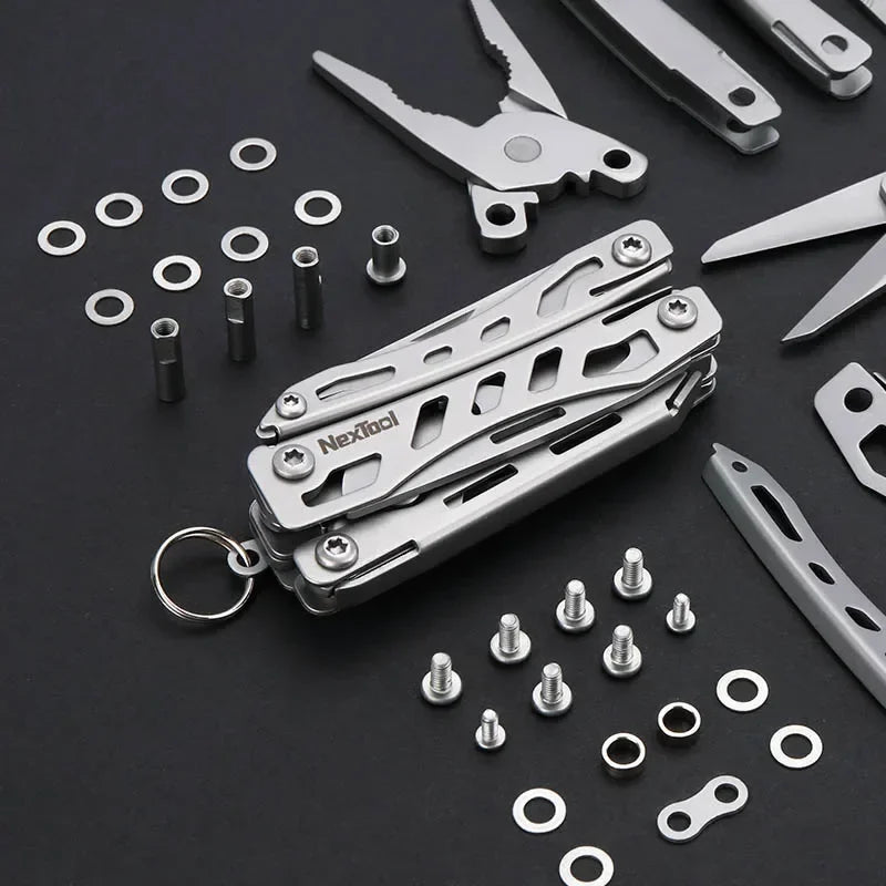 NexTool Mini Flagship Multitool 10 in 1 Mini EDC Keychain Multi Tool Folding Pliers Pocket Knife Scissors Outdoor Tools
